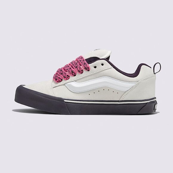 Vans Knu Skool Suede Shoe White Pink New - Picture 1 of 6